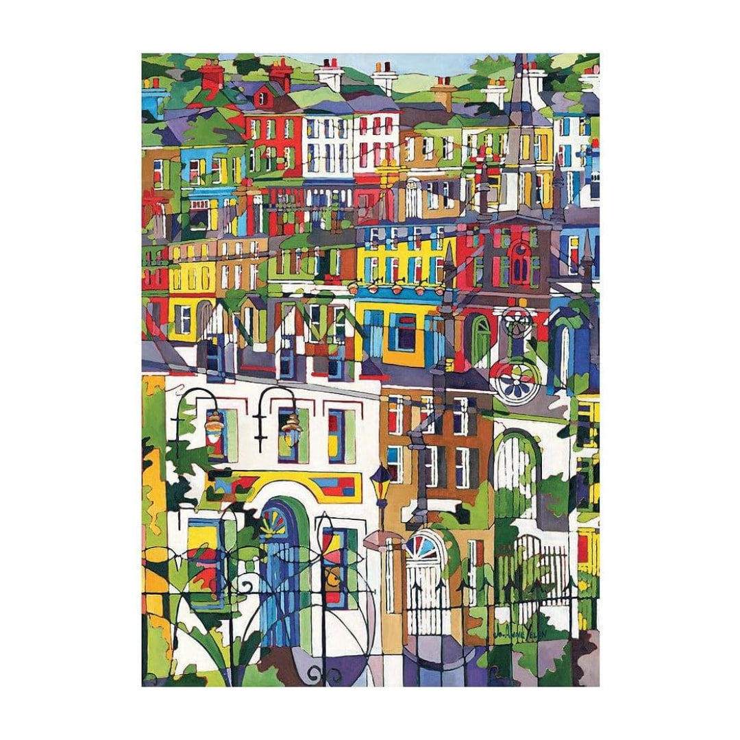 Cobble Hill Puzzles - Thru Swirly Railings 1000 Piece Puzzle - Large Box - The Puzzle Nerds  