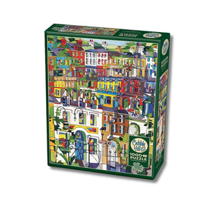 Cobble Hill Puzzles - Thru Swirly Railings 1000 Piece Puzzle - Large Box - The Puzzle Nerds  