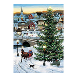 Cobble Hill Puzzles - Village Tree 1000 Piece Puzzle - Large Box - The Puzzle Nerds  