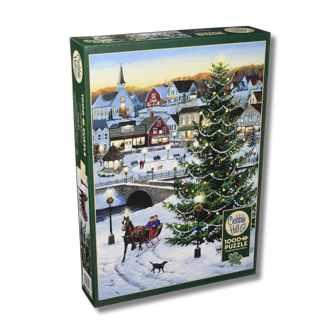 Cobble Hill Puzzles - Village Tree 1000 Piece Puzzle - Large Box - The Puzzle Nerds  