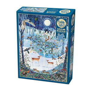 Cobble Hill Puzzles - Winter Woodland 500 Piece Puzzle - The Puzzle Nerds 