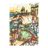 Illustration of New Brunswick landmarks 