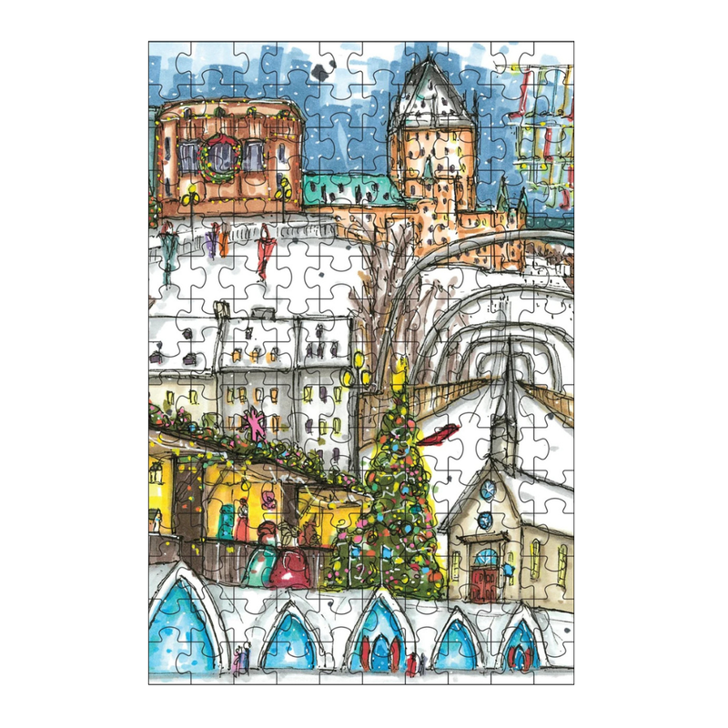 Quebec City Winter 150 Piece Mini Puzzle – The Puzzle Nerds