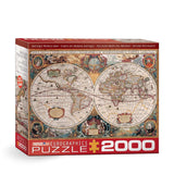 Eurographics - Antique World Map 2000 Piece Puzzle - The Puzzle Nerds 