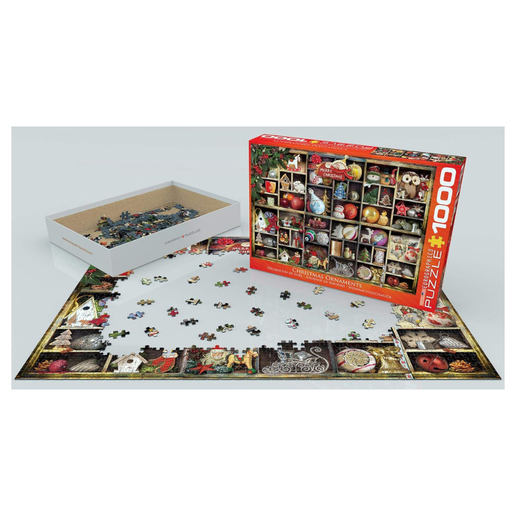 Eurographics  - Christmas Ornaments 1000 Piece Puzzle - The Puzzle Nerds 