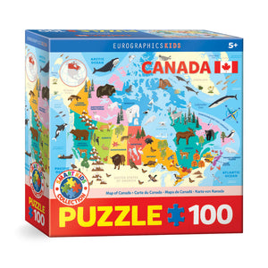 Eurographics - Illustrated Map Of Canada 100 Piece Puzzle - The Puzzle Nerds