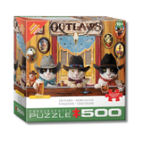 Puzzle box featuring cats in cowboy hats with a Western theme