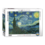 Puzzle box featuring 'The Starry Night' by Vincent Van Gogh on a white background