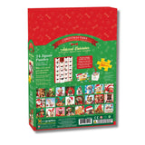 Christmas jigsaw puzzle advent calendar featuring 24 dog puzzles