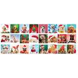 Christmas jigsaw puzzle advent calendar featuring 24 dog puzzles