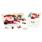 Christmas jigsaw puzzle advent calendar featuring 24 dog puzzles