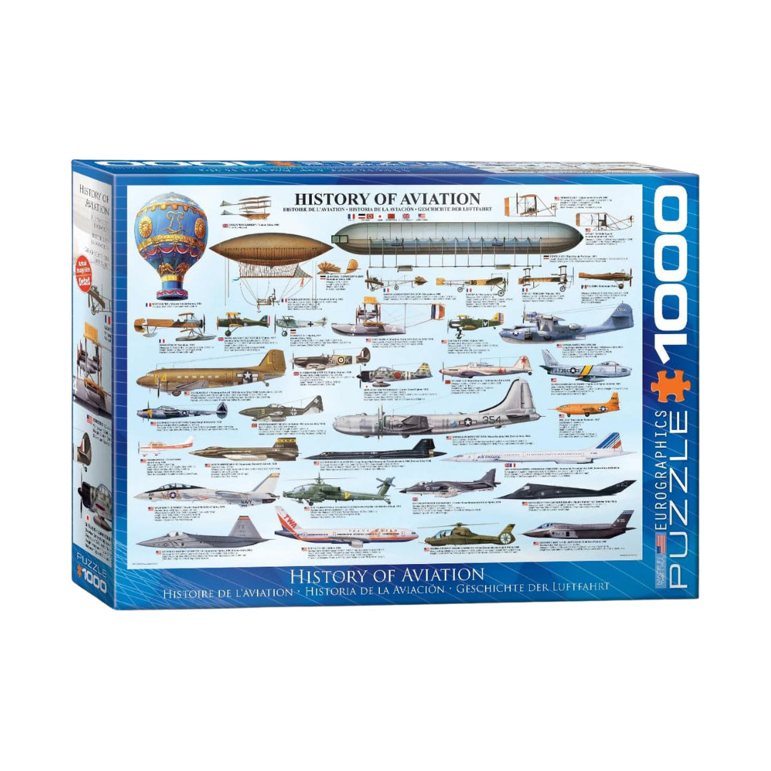 Eurographics Puzzles  - History of Aviation 1000  Piece Puzzle - The Puzzle Nerds 