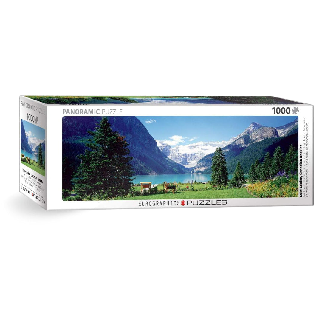 Eurographics Puzzles - Lake Louise, Canadian Rockies 1000 Piece Panoramic Puzzle - The Puzzle Nerds 