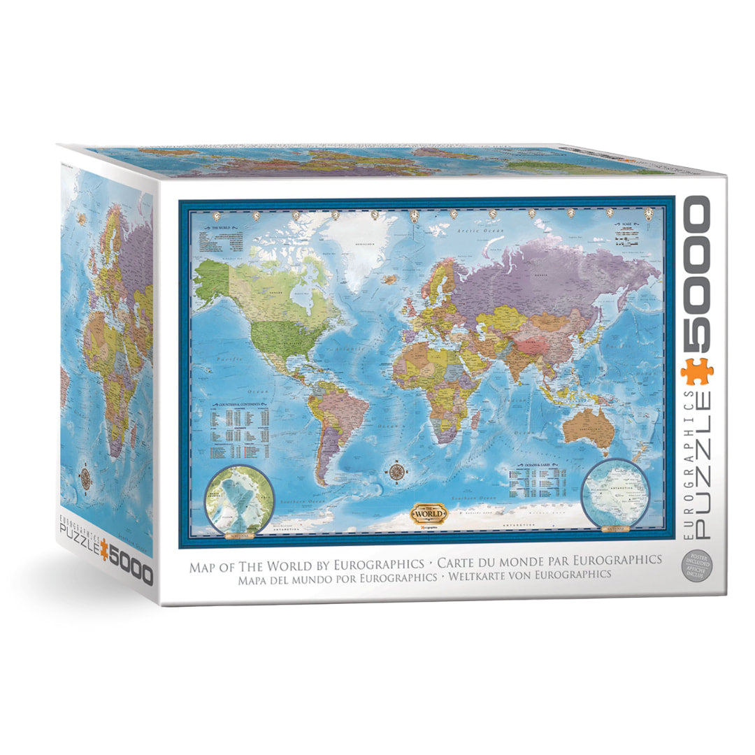 Eurographics Puzzles -  Map of the World  5000 Piece Puzzle - The Puzzle Nerds 