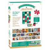 Eurographics 'Modern Fine Art Christmas' Advent Calendar jigsaw puzzles box, showing the back of the packaging with product details, artwork, and puzzle counts.
