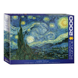 Eurographics Puzzles - Starry Night by Vincent Van Gogh 2000-Piece Puzzle - The Puzzle Nerds  