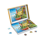 Eurographics Puzzles - The Cottage Lighthouse 104 Piece Puzzle - Connecting Pieces - The Puzzle Nerds 