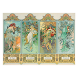 A painting of the Four Seasons painting by Mucha