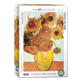 A jigsaw puzzle featuring Vincent Van Gogh's Sunflowers
