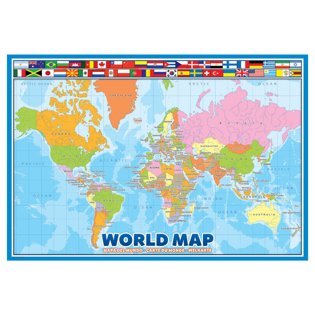 Eurographics Puzzles - World Map 100 Piece Puzzle - The Puzzle Nerds  Eurographics Puzzles - World Map 100 Piece Puzzle - The Puzzle Nerds  