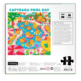Capybara-themed puzzle packaging with colorful design and text.