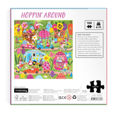 Puzzle box with colorful illustration of children and caravans, featuring the brand 'Mudpuppy'.