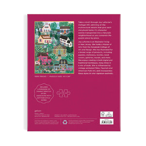 Galison - Joy Laforme Cottages on the Hillside 1000 Pc Book Puzzle - The Puzzle Nerds