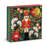 Jigsaw puzzle box featuring a Nutcracker design with flowers and festive elements.