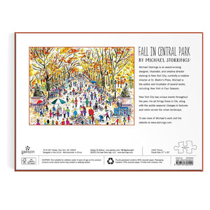 Galison - Michael Storrings Fall In Central Park 1000 Piece Puzzle  - The Puzzle Nerds