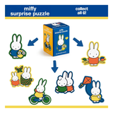 Miffy surprise puzzle packaging with six different Miffy jigsaw puzzles on a white background.