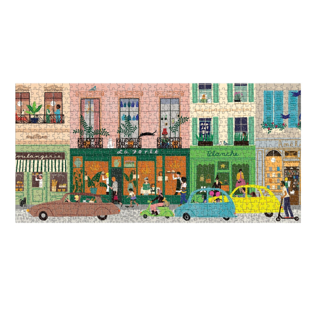 Galison - Parisian Life 1000 Piece Panoramic Puzzle - The Puzzle Nerds
