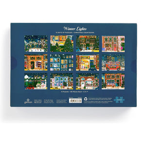 Galison - Winter Lights 12 Days Of Puzzles Christmas Countdown by Joy Laforme - The Puzzle Nerds