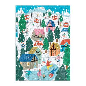 Galison Puzzles - Alpine Cottage 130 Piece Mini Puzzle Ornament - The Puzzle Nerds  