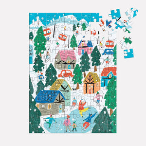 Galison Puzzles - Alpine Cottage 130 Piece Mini Puzzle Ornament - The Puzzle Nerds  