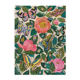 Jigsaw puzzle with colorful butterflies and flowers on a white background