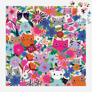 Galison Puzzles - Blooming Cats 500 Piece Puzzle - The Puzzle Nerds 