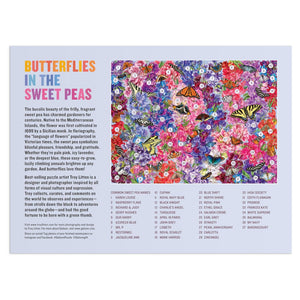 Galison Puzzles - Butterflies In The Sweet Peas 1000 Piece Puzzle - The Puzzle Nerds  