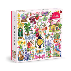 Galison Puzzles - Buzzy Bouquets 500 Piece Puzzle - The Puzzle Nerds 