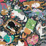 Christmas cat puzzle image of cats at Christmas