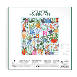 Galison Puzzles - Cats In The Houseplants 500 Piece Puzzle  - The Puzzle Nerds