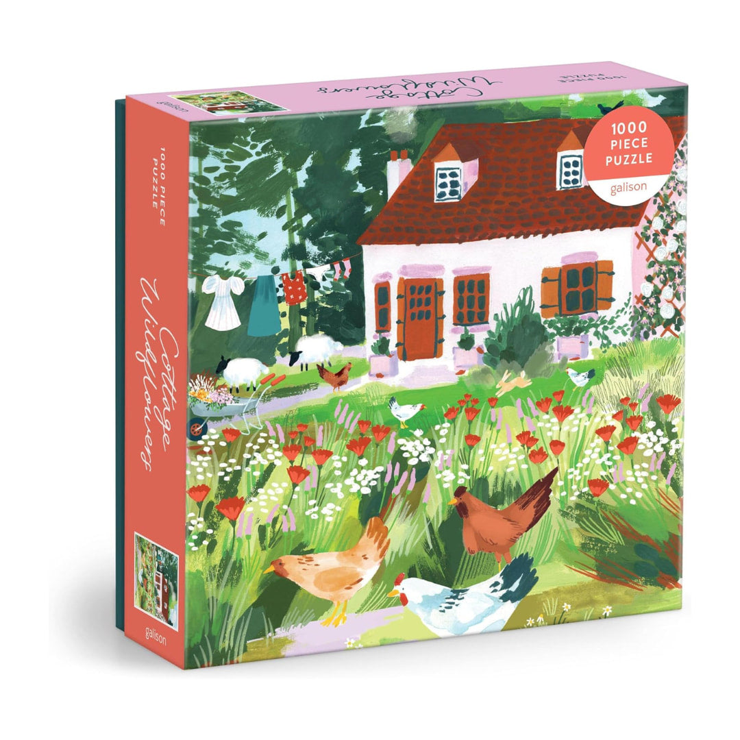 Galison Puzzles - Cottage Wildflowers 1000 Piece Puzzle - The Puzzle Nerds 