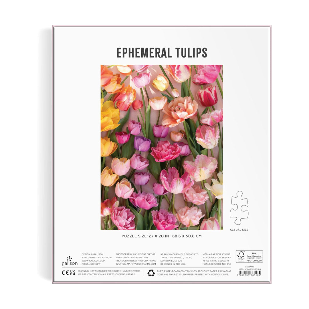 Galison Puzzles - Ephemeral Tulips 1000 Piece Puzzle - The Puzzle Nerds 