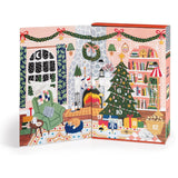 Galison Puzzles - Home for the Holidays 500 Piece Advent Puzzle Calendar - The Puzzle Nerds  