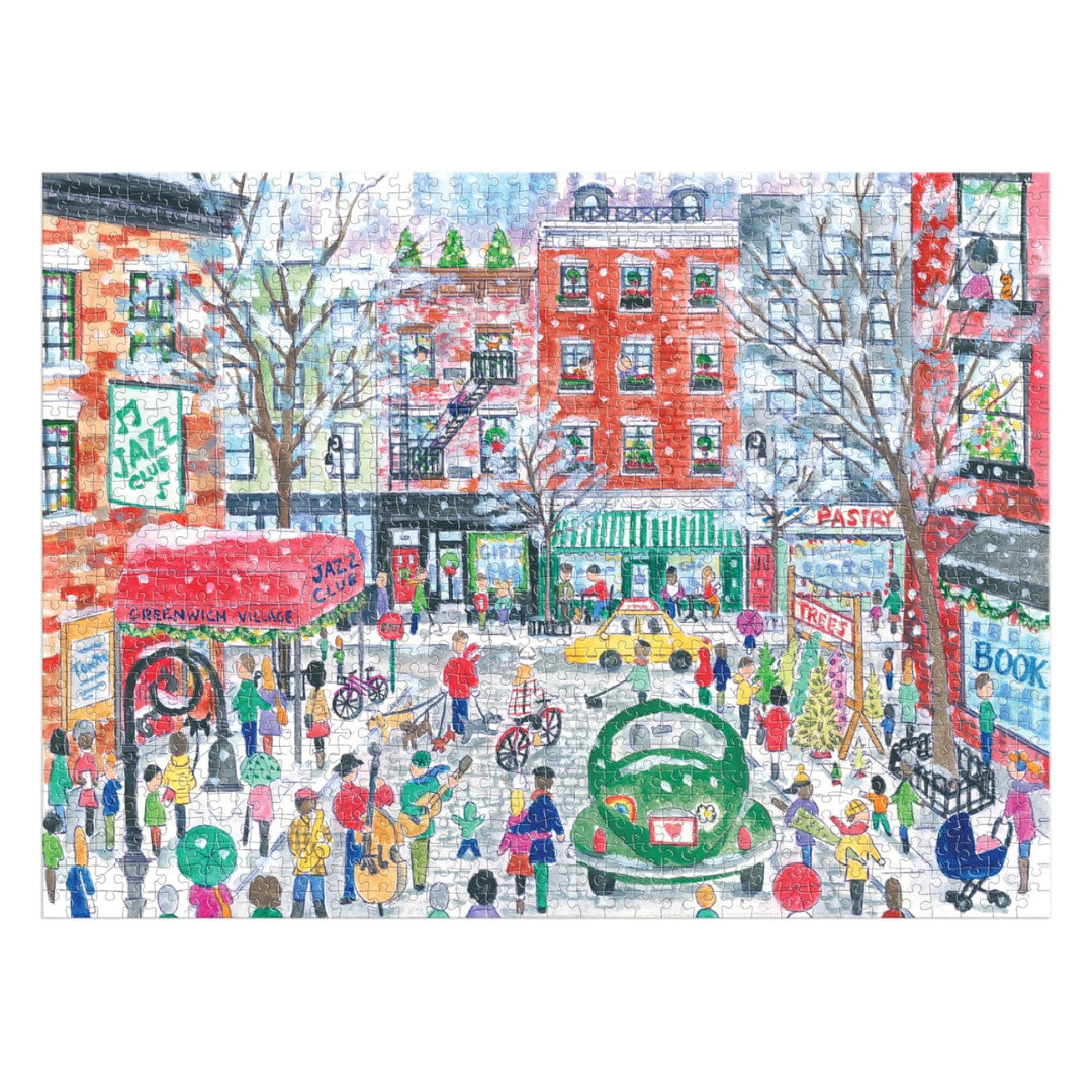 Michael Storrings Christmas In Greenwich Village 1000 Piece Puzzle