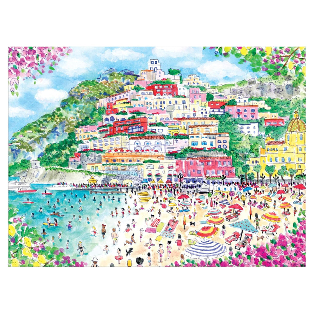 Galison Puzzles - Michael Storrings Coast Of Italy 1000 Piece Puzzle - The Puzzle Nerds