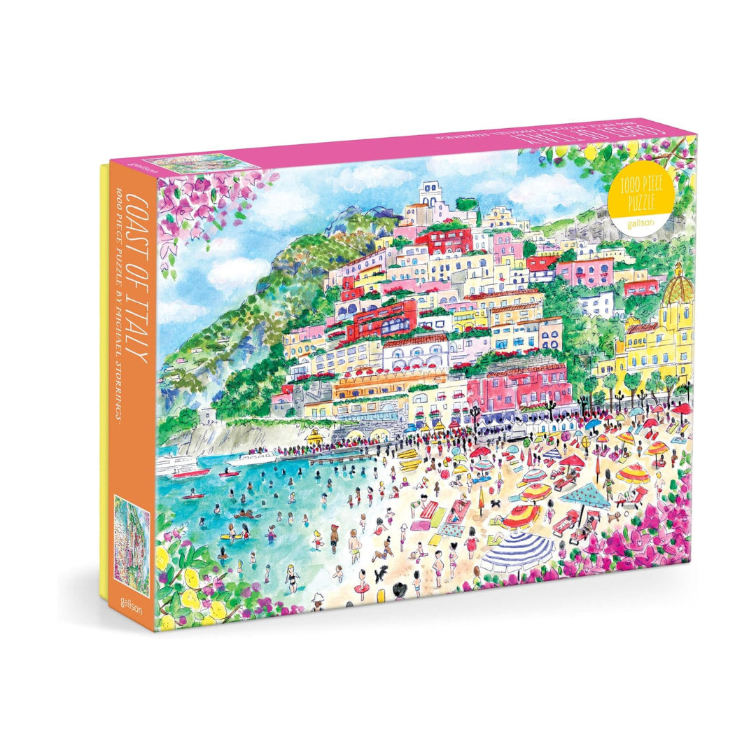 Galison Puzzles - Michael Storrings Coast Of Italy 1000 Piece Puzzle - The Puzzle Nerds