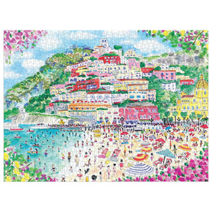 Galison Puzzles - Michael Storrings Coast Of Italy 1000 Piece Puzzle - The Puzzle Nerds