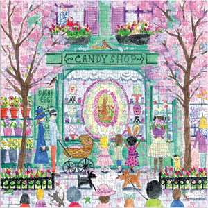 Galison Puzzles - Michael Storrings Easter Candy Shop 500 Piece Puzzle - The Puzzle Nerds 