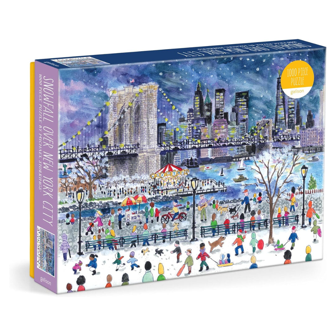 Michael Storrings Snowfall Over New York City 1000 Piece Puzzle