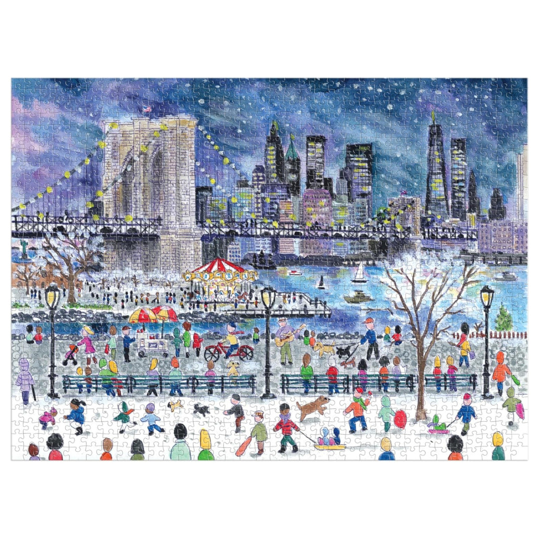 Michael Storrings Snowfall Over New York City 1000 Piece Puzzle